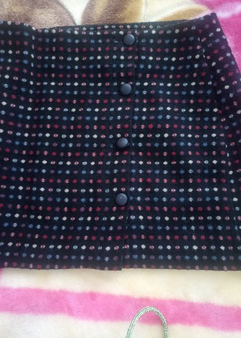 Düğmeli Koton Midi Etek - Görsel 2