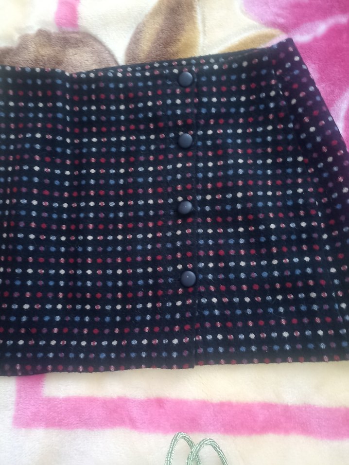 Düğmeli Koton Midi Etek - Görsel 3