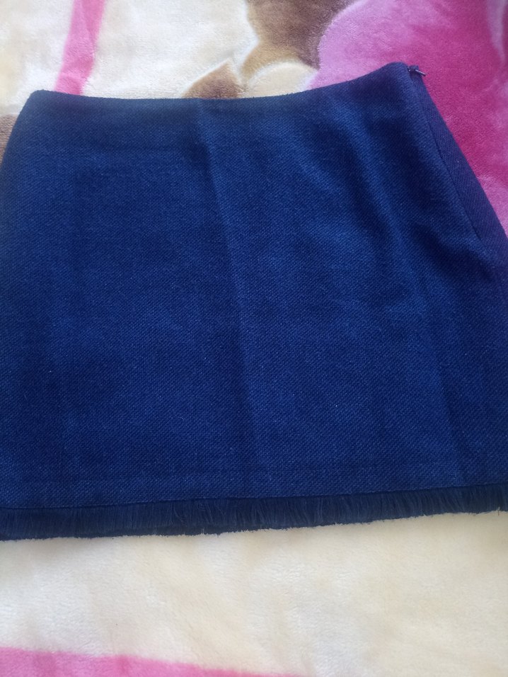 Mavi Düğmeli Midi  etek - Görsel 2