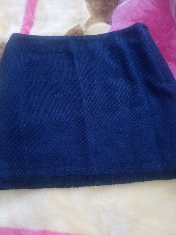 Mavi Düğmeli Midi  etek - Görsel 3