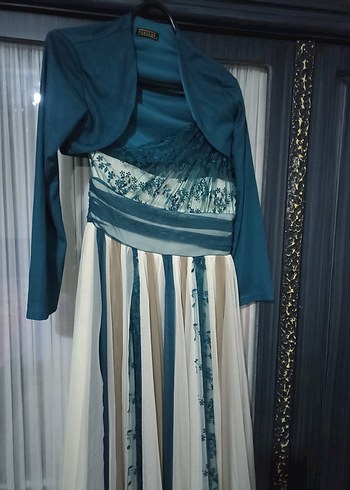 Askılı Uzun Tie-Dye Bohem Kadın Elbise - Görsel 2