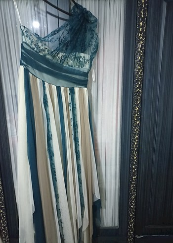 Askılı Uzun Tie-Dye Bohem Kadın Elbise - Görsel 7