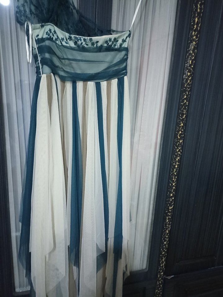 Askılı Uzun Tie-Dye Bohem Kadın Elbise - Görsel 5