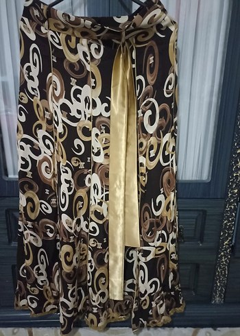 Kahverengi Desenli Uzun Bohem Etek - Görsel 3