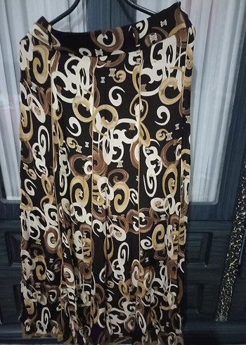 Kahverengi Desenli Uzun Bohem Etek - Görsel 7