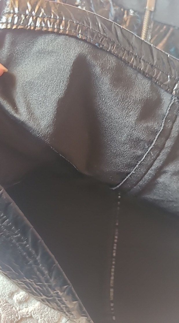 Siyah Deri Mini Etek Pilili - Görsel 3