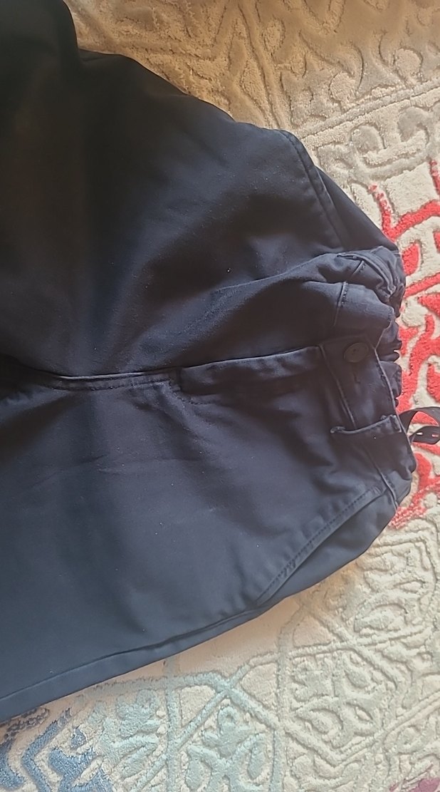 Kemerli Siyah Kız Kot Pantolon - Görsel 2