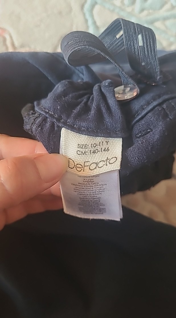 Kemerli Siyah Kız Kot Pantolon - Görsel 4