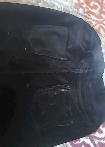 Siyah kız çocuk Süet Kadife tayt - Görsel 6