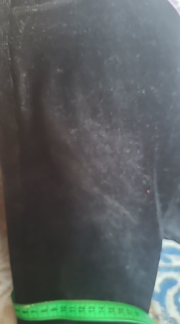 Siyah kız çocuk Süet Kadife tayt - Görsel 4