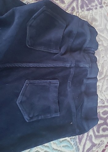 Kız çocuk Lacivert kadife Pantolon - Görsel 6