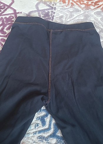 Lacivert Elastik tayt - Görsel 5