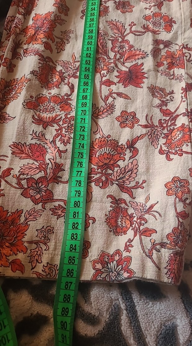 Bej Çiçek Desenli Uzun Bohem pantolon - Görsel 2