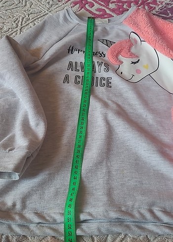 Kız Çocuk Gri Uzun Kollu elbise - Görsel 2