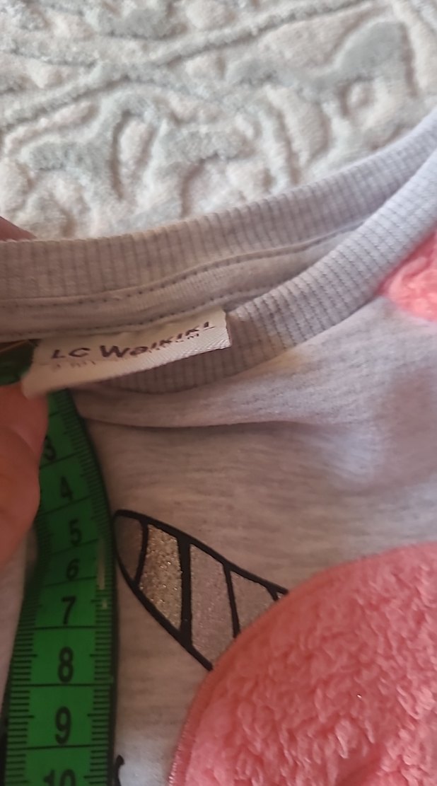 Kız Çocuk Gri Uzun Kollu elbise - Görsel 3