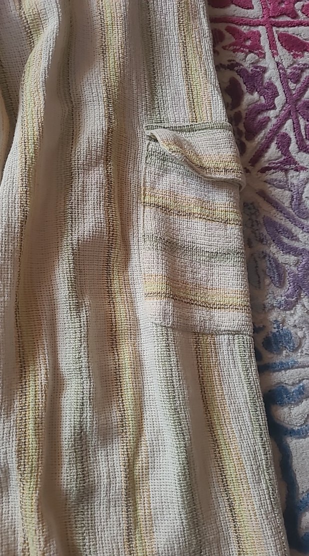 Bohem Çok Renkli Keten Salaş Pantolon - Görsel 2