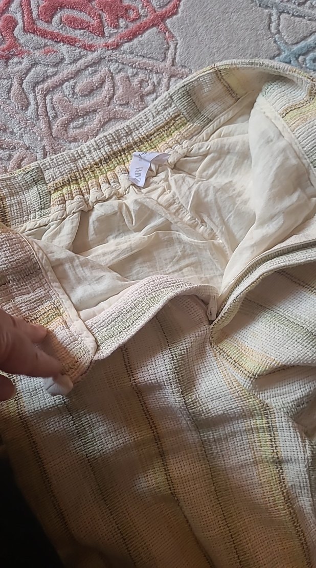 Bohem Çok Renkli Keten Salaş Pantolon - Görsel 5