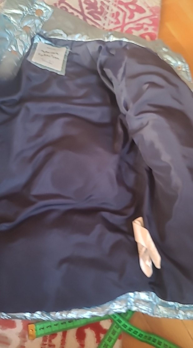 Mavi  Kapüşonlu  Midi Mont - Görsel 3