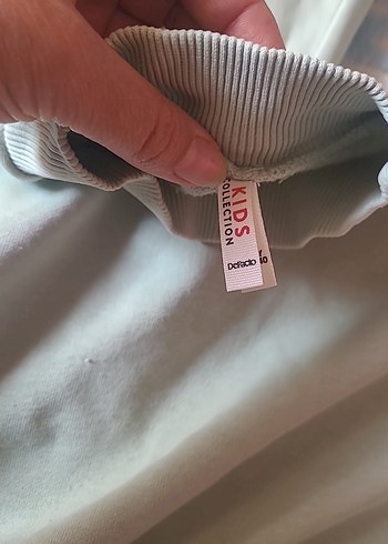 Açık yeşili Uzun Kollu Rahat Kız çocuk eşofman Takımı - Görsel 5