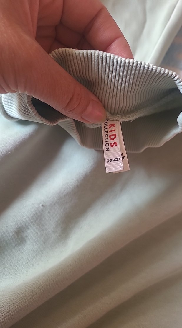 Açık yeşili Uzun Kollu Rahat Kız çocuk eşofman Takımı - Görsel 5