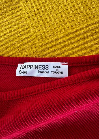 Happiness Kırmızı Uzun Kollu Bluz