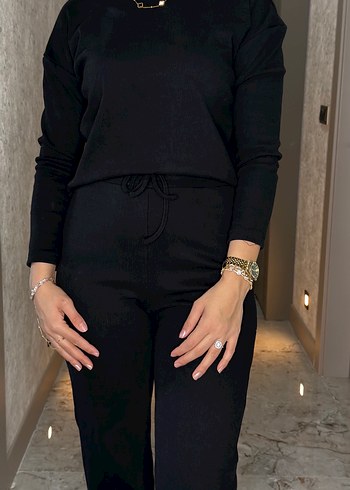 Siyah Kadın Uzun Denim Tulum - Ofis Şıklığı - Görsel 3