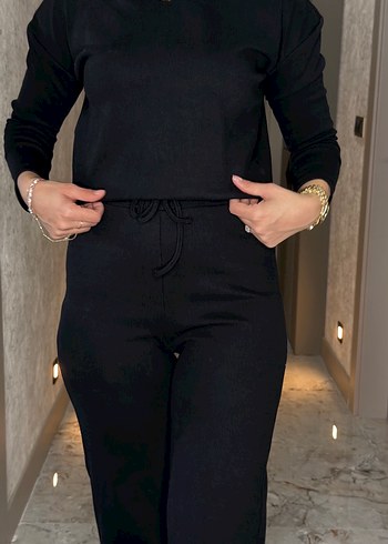 Siyah Kadın Uzun Denim Tulum - Ofis Şıklığı - Görsel 6