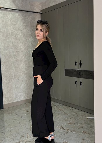 Siyah milla pantolon - Görsel 2