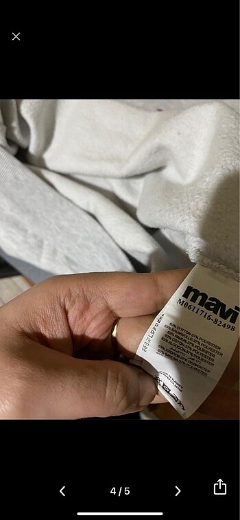 s Beden gri Renk Mavi sweat