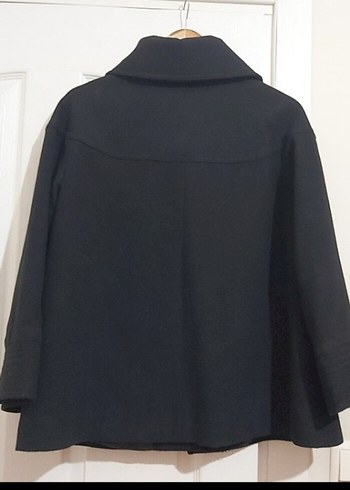 Siyah renk kaşe kısa kaban - Görsel 6