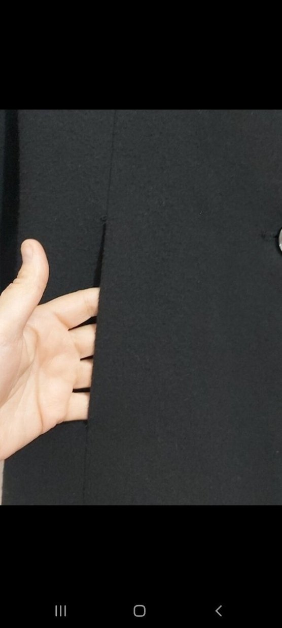 Siyah renk kaşe kısa kaban - Görsel 4