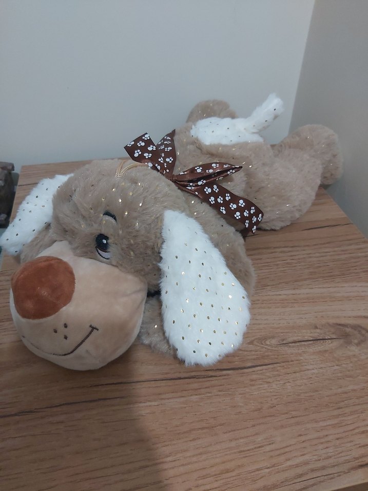 Bej Rengi Peluş Köpek Oyuncak - Görsel 3