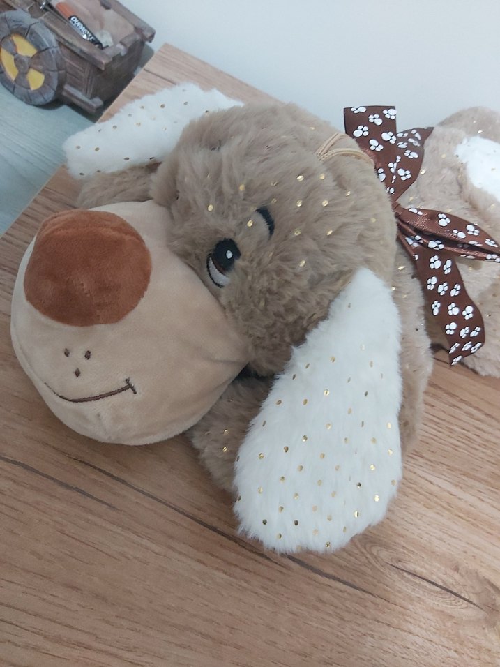 Bej Rengi Peluş Köpek Oyuncak - Görsel 4