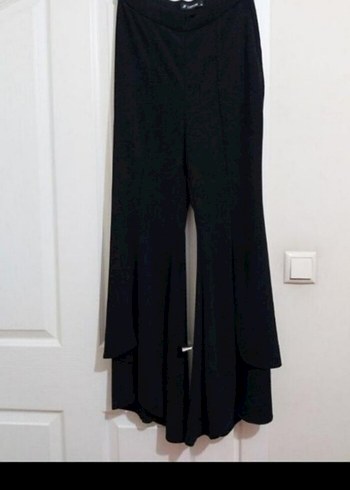 Lefon marka İspanyol paça siyah pantolon - Görsel 2