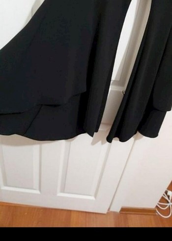 Lefon marka İspanyol paça siyah pantolon - Görsel 3