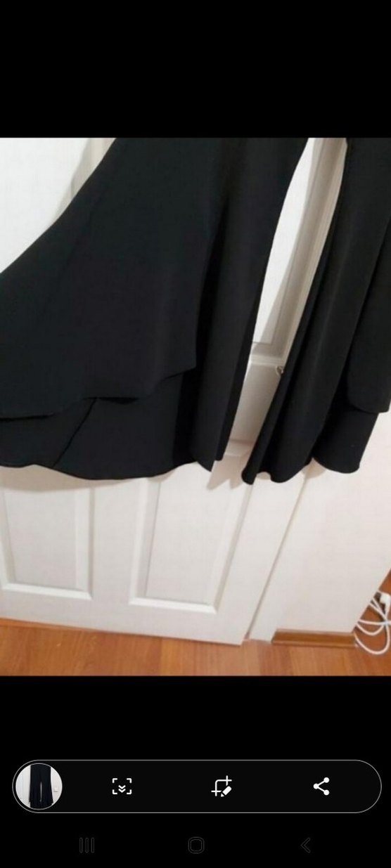 Lefon marka İspanyol paça siyah pantolon - Görsel 3