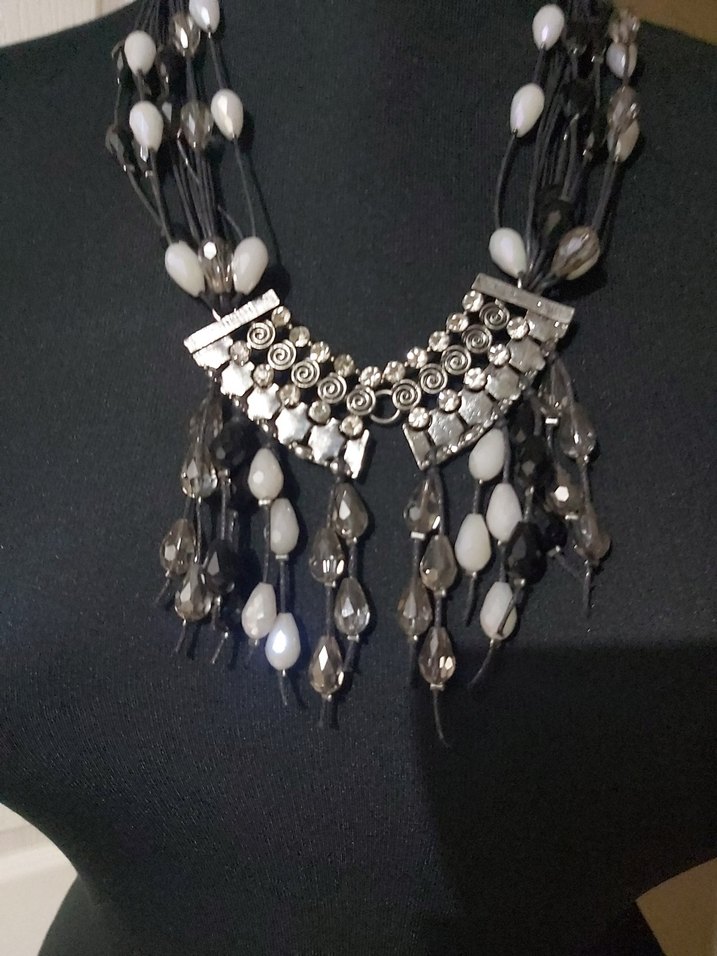 Taşlı Özel Tasarım Etnik Kolye - Görsel 2