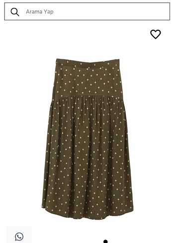Oxxo marka puantiyeli haki renk etek - Görsel 6