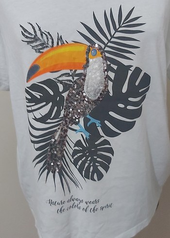 LC Waikiki marka pul payetli kadın Kısa Kollu Tişört - Görsel 3