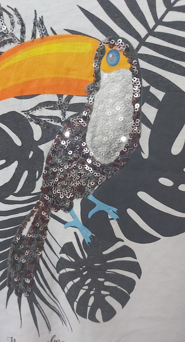 LC Waikiki marka pul payetli kadın Kısa Kollu Tişört - Görsel 4