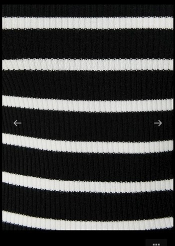 Siyah Beyaz Çizgili Uzun Kollu Triko Kazak - Görsel 6