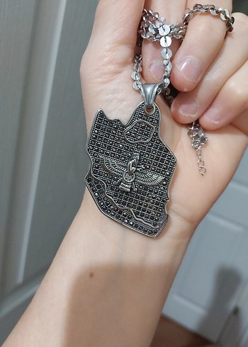 Uzun Zincirli Bohem Markazit Taşlı Işıltılı Kadın Kolye - Görsel 7