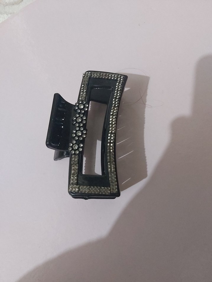 Siyah Taşlı Kelebek Saç Tokası - Görsel 2