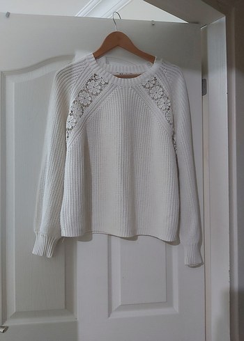 Colins marka Kadın Beyaz Örgü Crew Neck Kazak - Görsel 2