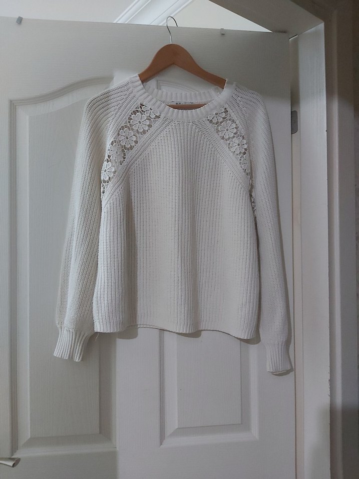 Colins marka Kadın Beyaz Örgü Crew Neck Kazak - Görsel 2