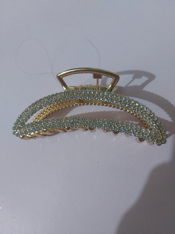 Taşlı Altın Rengi  Kelebek Saç Tokası - Görsel 2