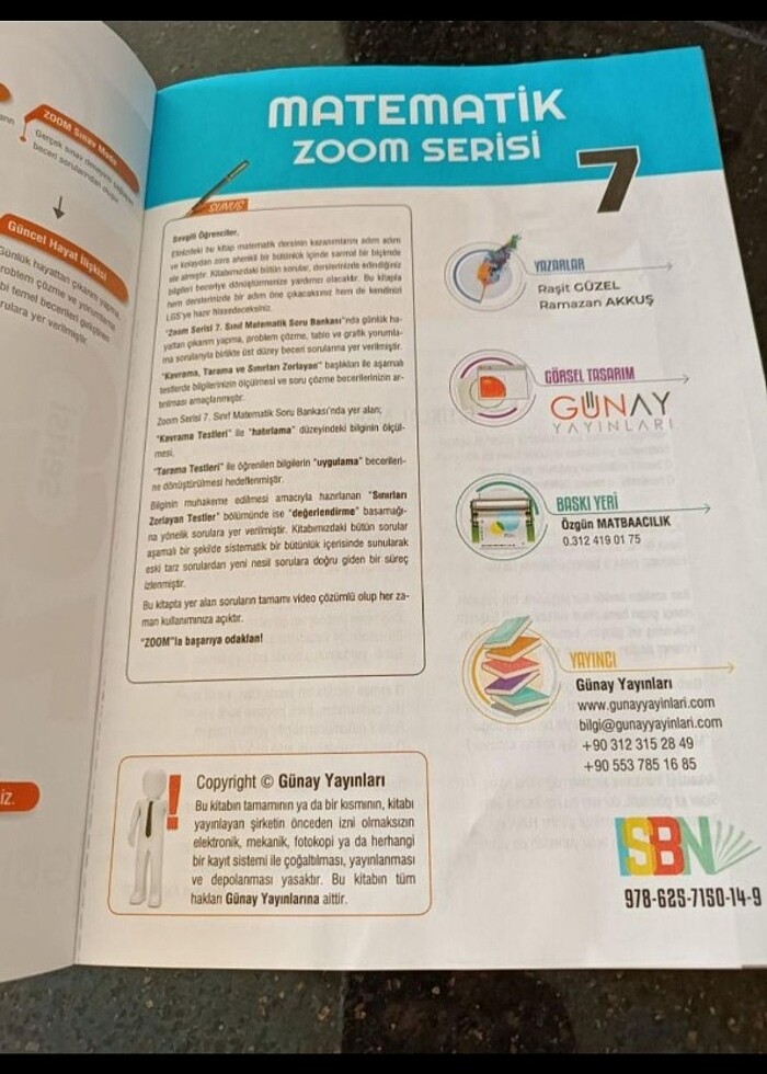 Matematik soru Bankası günay yayınları  - Görsel 2