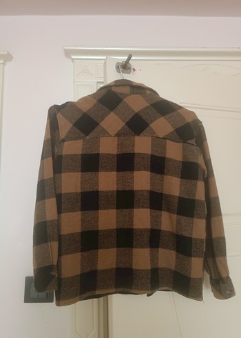 Düğmeli Kahverengi Uzun Kollu Gömlek - Görsel 2