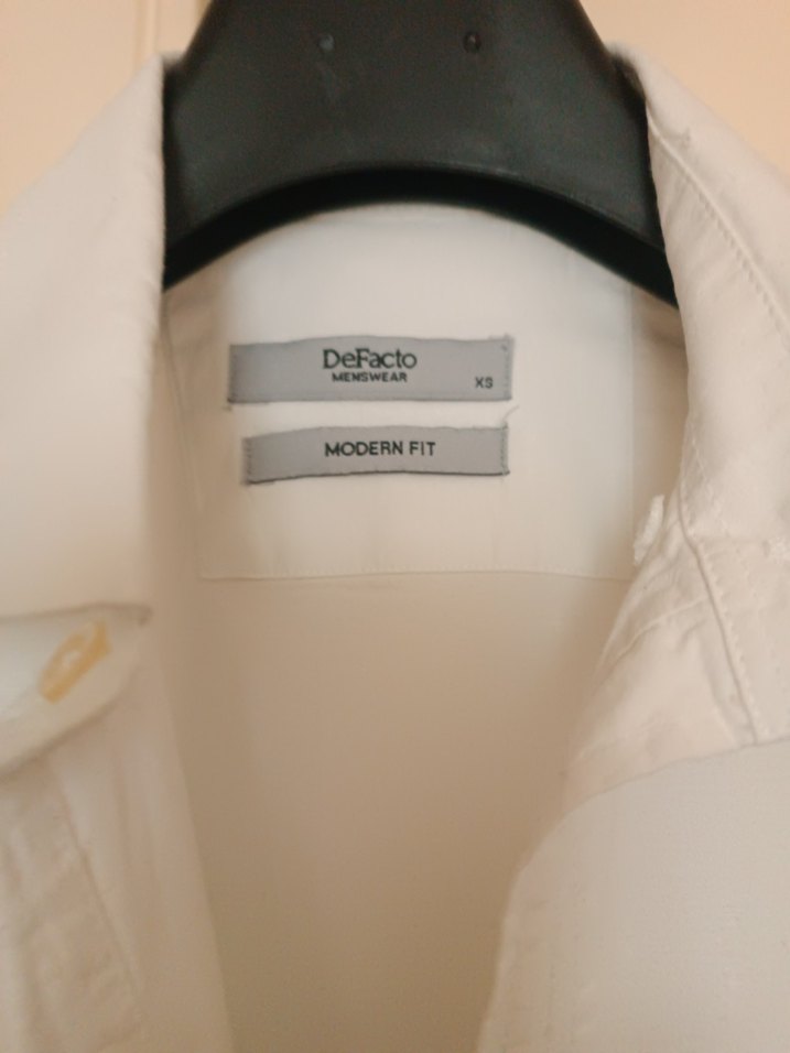 Erkek Pamuklu Uzun Kollu Beyaz Gömlek - Görsel 4