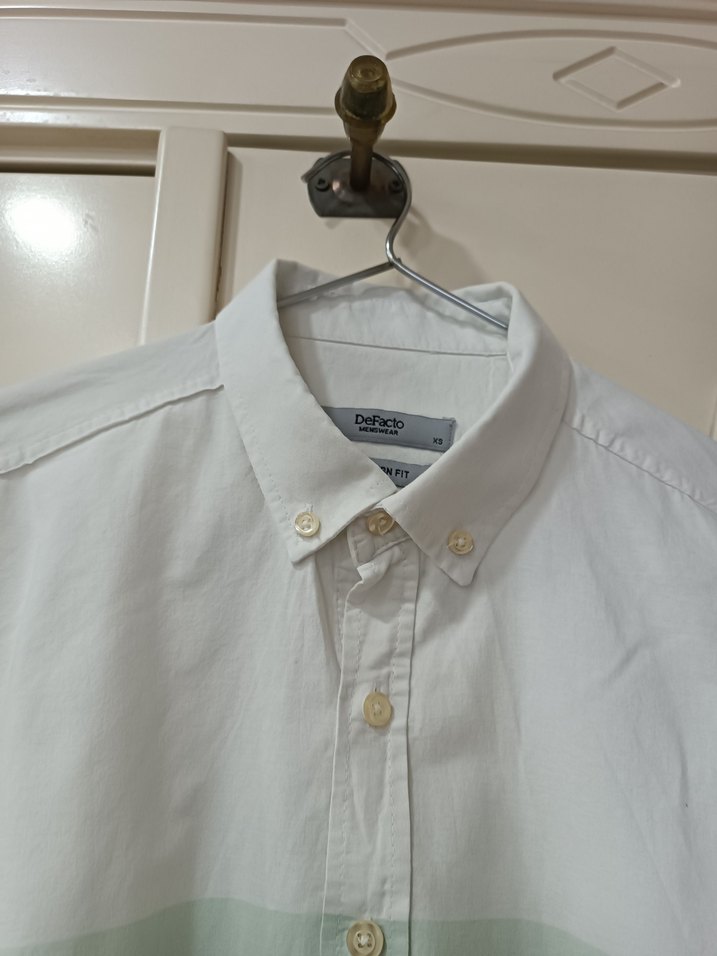 Erkek Pamuklu Uzun Kollu Beyaz Gömlek - Görsel 2